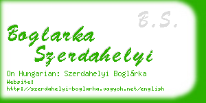 boglarka szerdahelyi business card